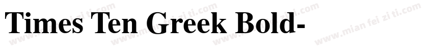 Times Ten Greek Bold字体转换